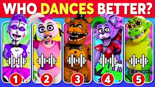 Who DANCES Better?  Five Nights at Freddy's Edition  Freddy Fazbear, Roxy, Chica, Monty,...