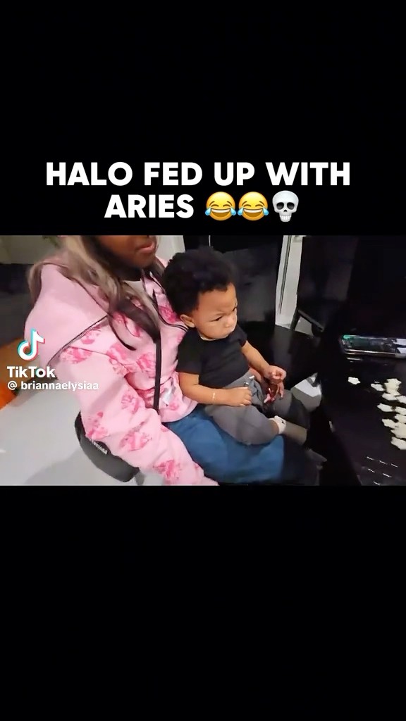 Halo fed up with Aries #hoodnews #halo #aries #teetee #funny #viralvideo #trending #baby #angry #omg