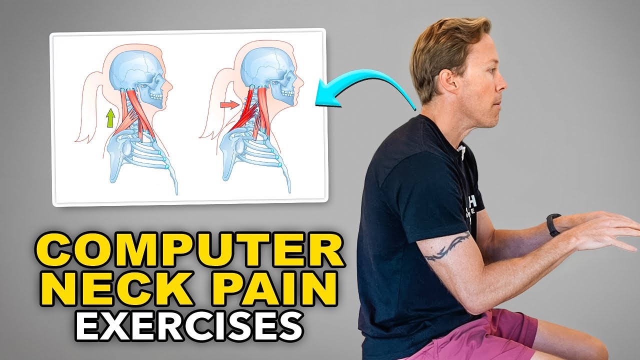 3 простых упражнения для снятия боли в шее, вызванной работой за компьютером и телефоном.