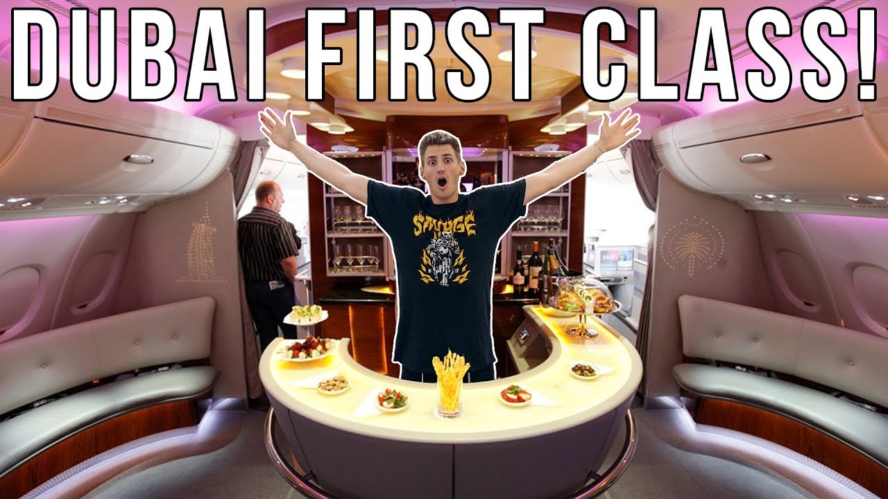 INCREDIBLE First Class AIRPLANE TRIP TO DUBAI! *Private Bar*
