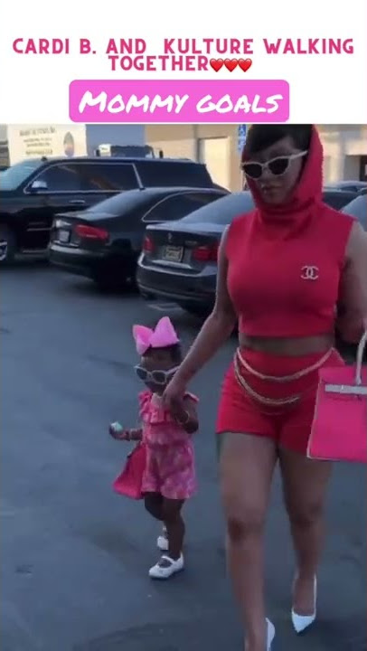 Cardi B walking with her daughter Kulture￼ #shorts #youtubeshorts #cardib #kulture #lifestyle