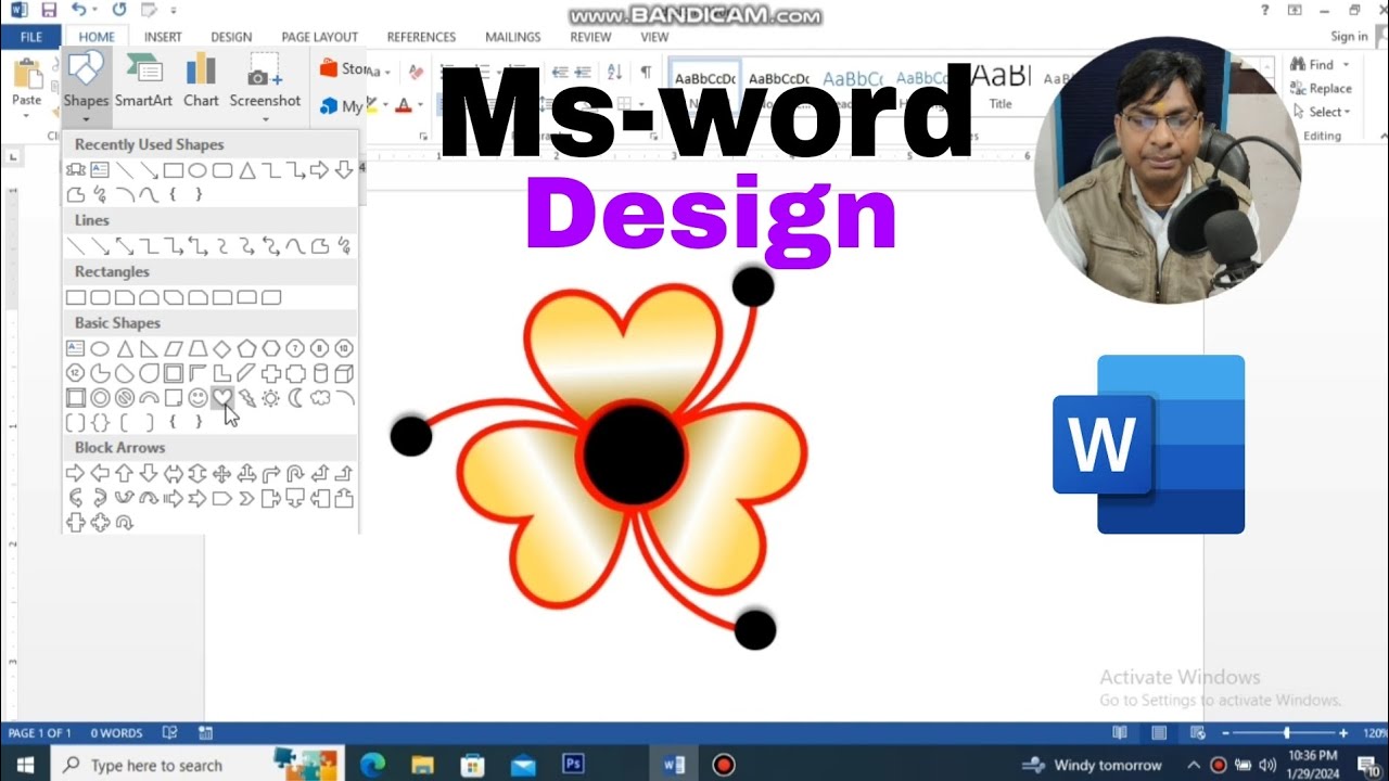 Ms Word Design Tutorial Ms-word Design in hindi 🔥🔥 | Word Tutorial | #msword #design #creative ...