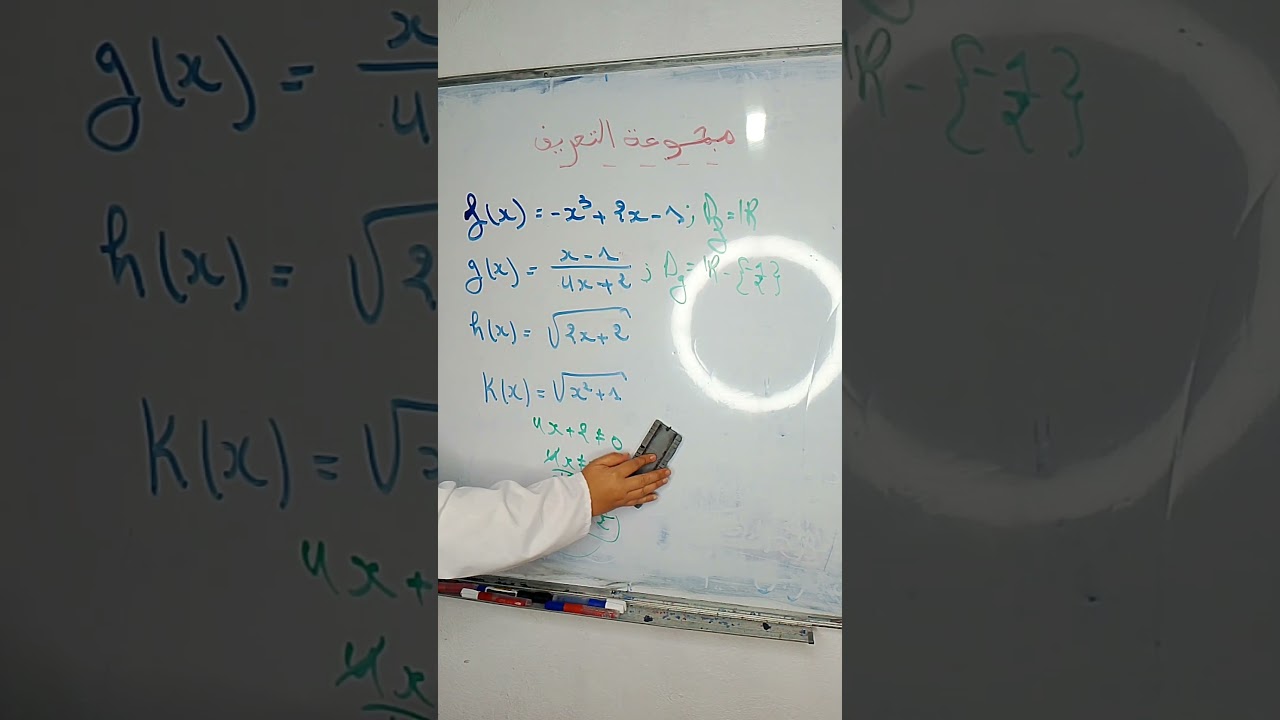 مجموعة تعريف دالة في أقل من دقيقتين