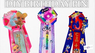 DIY TIKTOK BIRTHDAY PIN | Learn how to make a birthday pin | Measurements & Details included