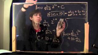 Applied Calc 1, Episode 25: Initial value problems