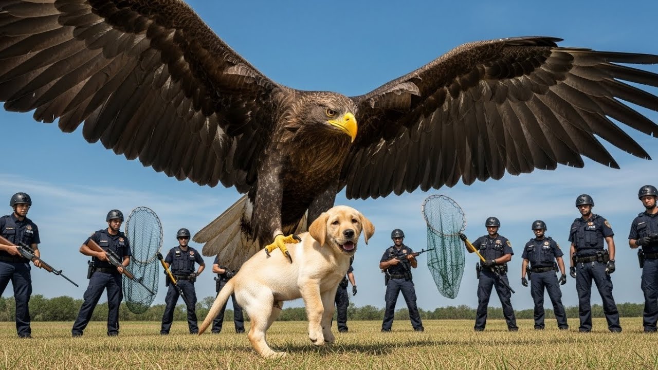 Heroic Rescue Team Saves a Helpless Labrador Puppy from a GIANT Eagle