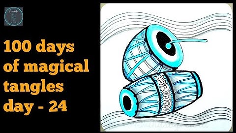 Zentangle  || 100 Days of magical tangles - Day 24 || Doodle Patterns || Zendoodle || DHOL NAGADA
