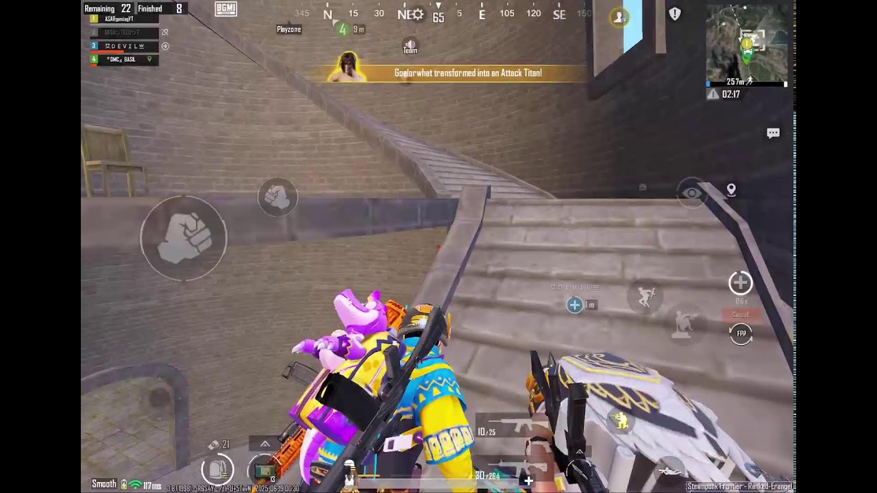 ASAR gaming Live Stream BGMI iPad Pro 120fps game play with random players