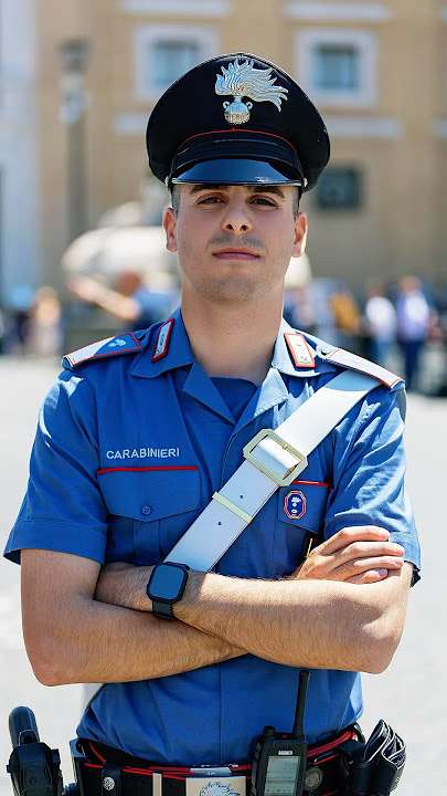 I surprised an Italian policeman 🫡 #police