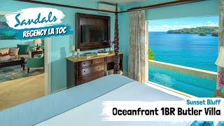 Sunset Bluff Honeymoon Oceanfront Butler Villa Suite BS | Sandals La Toc St Lucia | Tour & Review 4K