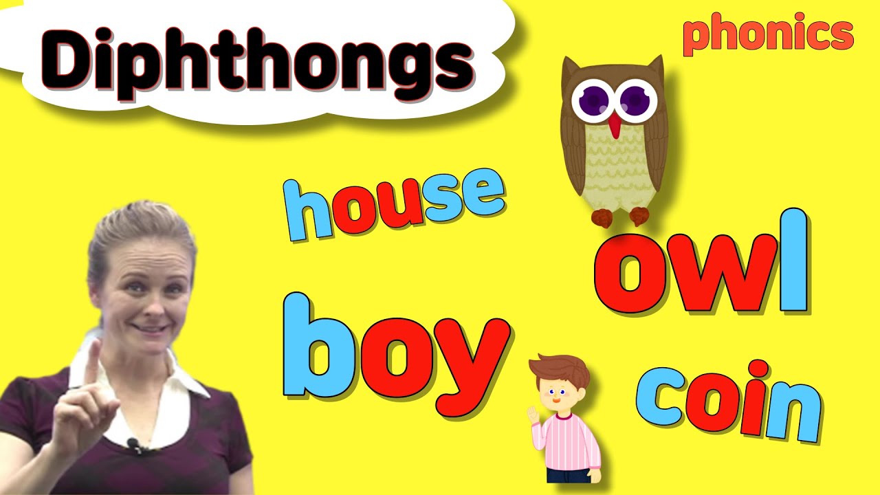 Diphthongs | ou, ow, oa, oi, oy, ai, ay, ie, ye, uy | Phonics - YouTube