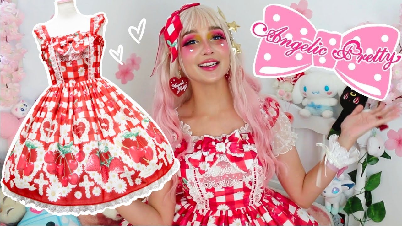 Angelic Pretty - チェック赤 チェリー マルグリット 試着のみの+