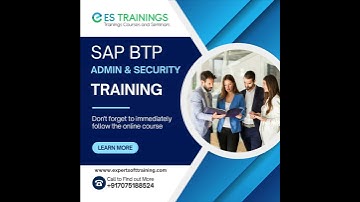 SAP BTP! 📌 ADMIN & SECURITY TRAINING#expertsofttraining