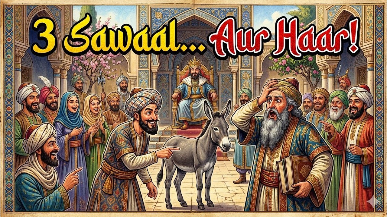 😱 3 Sawaal… Aur Haar! | Mulla Nasiruddin Ne ghamandi Aalim Ko Kaise Haraaya? 📚 | Hikmat Bhari Kahani