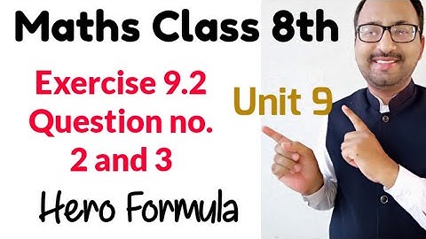 Unit 9 Exercise 9.2 Question no. 2 and 3 I Herons formula I Area of Triangle II 8 Math PTB PEC Exams