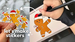 ASMR making homemade stickers ✧ Ugee U1200 review screenshot 2
