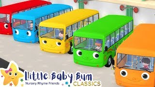 Color Bus Song + More Nursery Rhymes &amp; Kids Songs - Learn with Little Baby Bum | ABCs and 123s