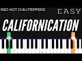 Red Hot Chili Peppers - Califronication | EASY Piano Tutorial