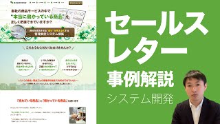 セールスレター例文解説 システム開発会社様を事例に執筆代行したセールスレター＆ホームページについてじっくり解説