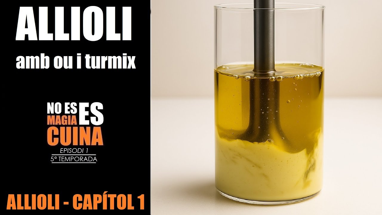 Com fer perfectament ALLIOLI amb OU al TURMIX | enregistrament a temps real