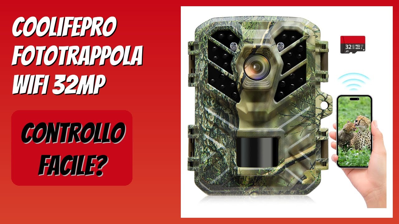 RECENSIONE (2026) : Coolifepro Fototrappola WIFI 32MP. DETTAGLI