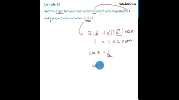 Example 13 - Find angle between vectors a and b, magnitudes - Teachoo