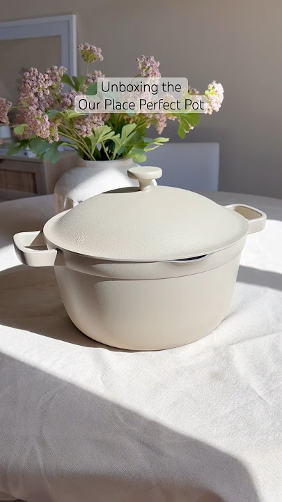 Prettiest beige pot for cooking 🥘 from the brand Our Place #ourplace #kitchen #cooking #cookware