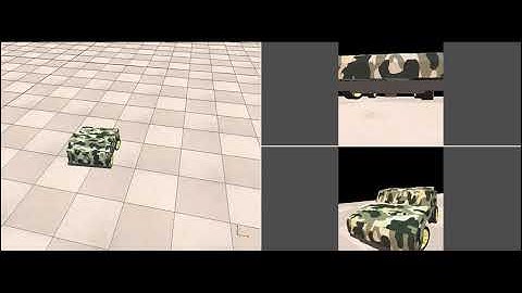 Ackerman steering simulation in vrep