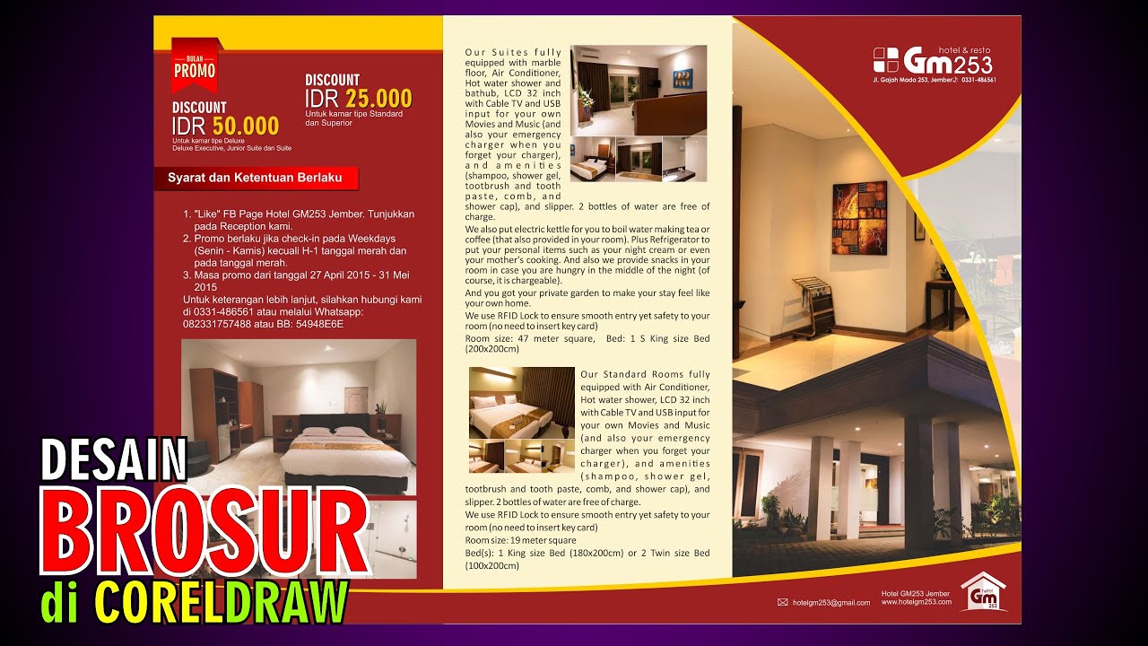  Desain Brosur Promo  Hotel Tutorial CorelDraw YouTube