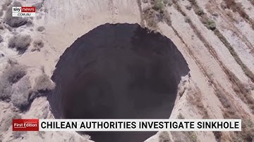 Chilean authorities investigate sinkhole