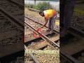 Railway new sleeper dog pin setting/🚉#shorts #railway #RailLife #railwaywork #Dogpin #setting #usa