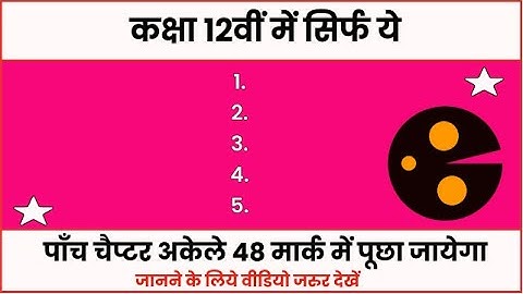 Class 12 Top 5 Chapters which will fetch you 48 marks Up Board Maths Class 12