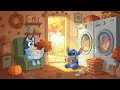 Stitch &amp; Bluey Autumn Laundry Vibes 🧺 Gentle Lofi Beats to Focus, Relax &amp; Enjoy the Season 🍂