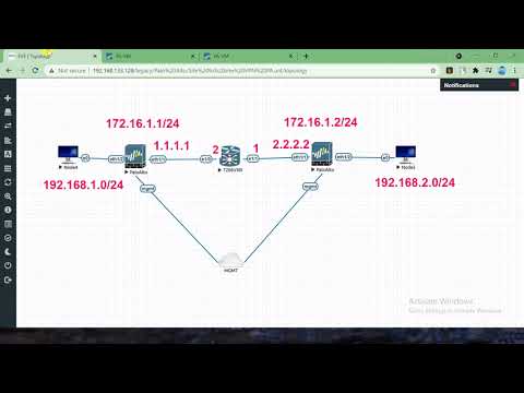 How to configure site to site PaloAlto firewall #PaloAlto #eve-ng #site to site vpn @