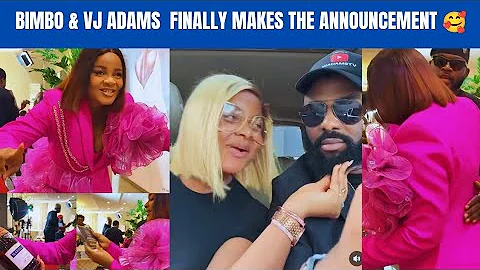 Bimbo Ademoye & VJ Adams finally make big the announcement 🥰#celebritynews #trending #viralvideo 