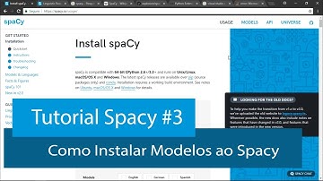 PROCESSAMENTO DE LINGUAGEM NATURAL PYTHON #3 - MODELOS DE INSTALAÇÃO DO SPACY