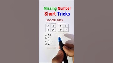 Q.404 Missing Number Reasoning Short Tricks in hindi | RRB, SSC, SSGD, #ssccgl #ssc #sscchsl
