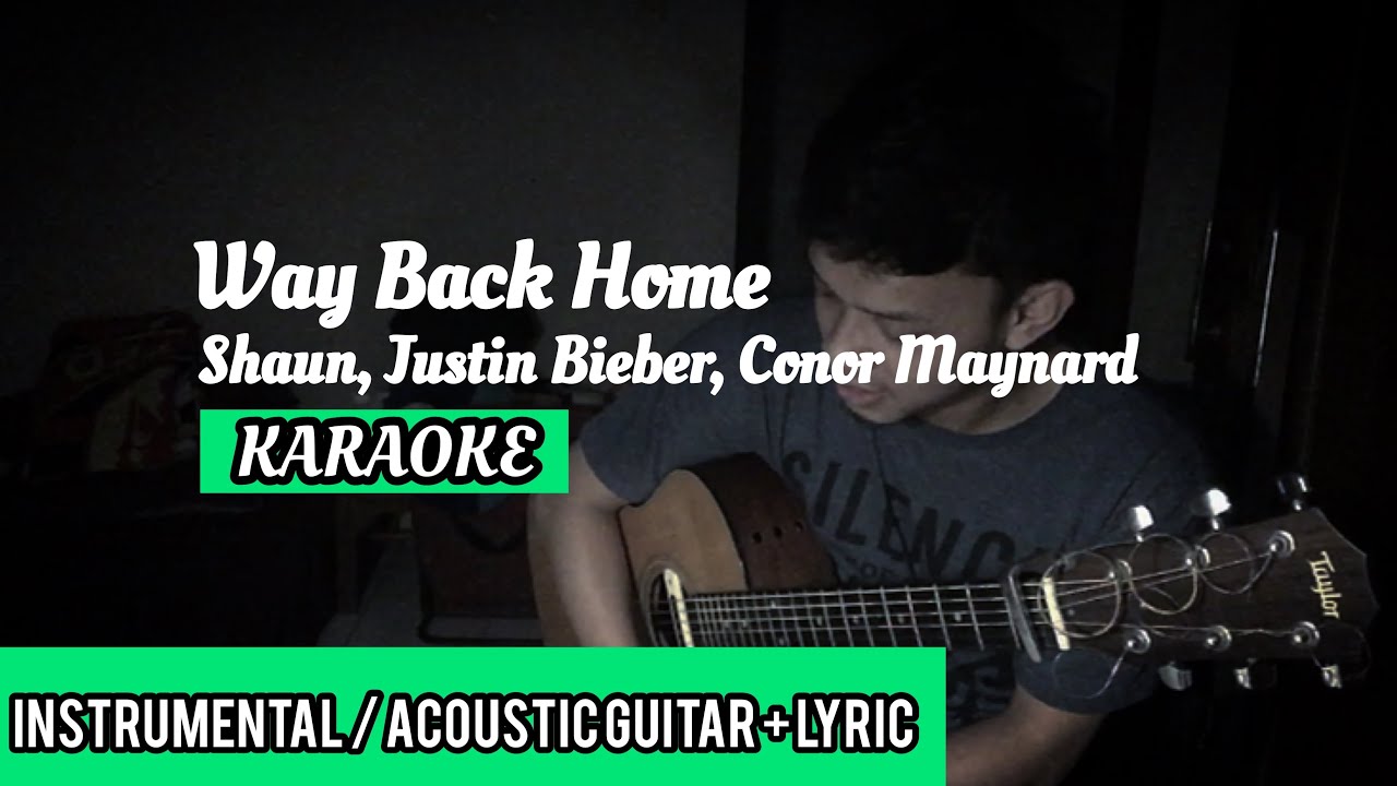 Way Back Home - SHAUN (숀) KARAOKE (Acoustic Guitar + Lyric)