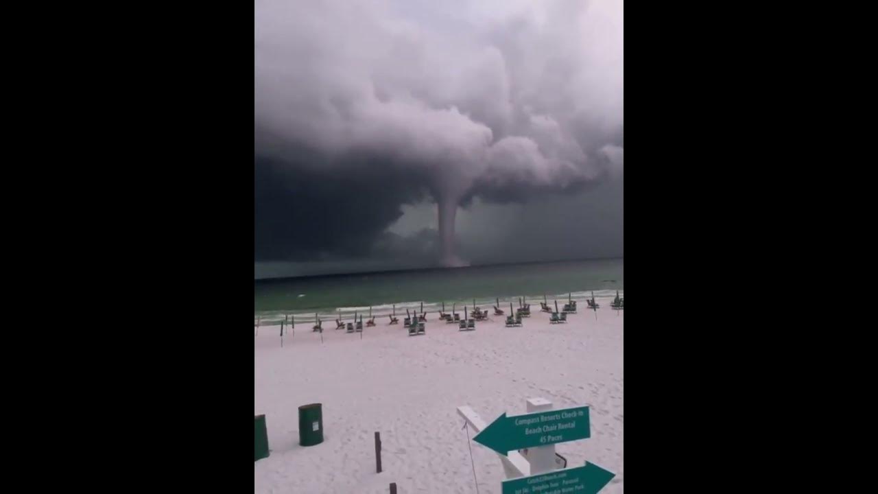 Footage from enormous tornado seen in Destin, Florida on Tuesday