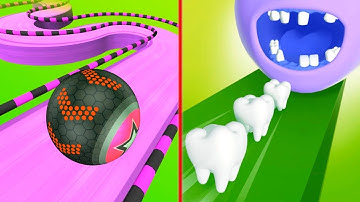 Going Ball vs Smile Rush , walkthrough gameplay , IOS Android Ball Colour Run New Update ( part:212)