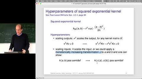 2022-01-17 Machine Learning Lecture 24/28 - Gaussian processes, Kernel Design, Model Selection