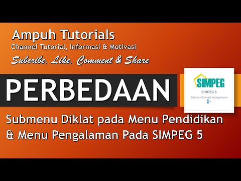 Tutorial Simpeg 5 | Perbedaan upload Sertifikat di Submenu Diklat dan Menu Pengalaman segera cek