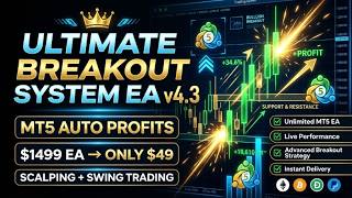 🔥 Ultimate Breakout System EA v4.3 – MT5 (FIX Version) 👑Enjoy Trading With Best EA;s ||