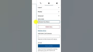 #shorts Renaming Navigation Menus in WordPress 6 2