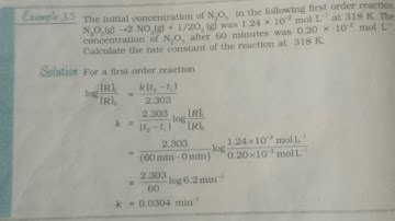 February 21, 2025The initial concentration of `N_(2)O_(5)` in the following first order