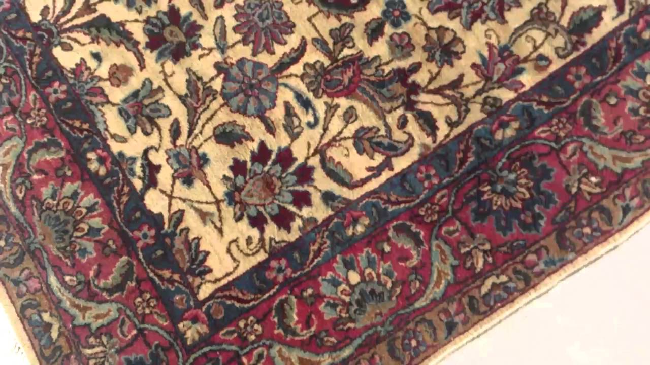 Antigo Tapete Persa Kerman Laver - Irã - 2,12 X 1,19