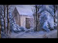 Winter Shed - Landscape Painting