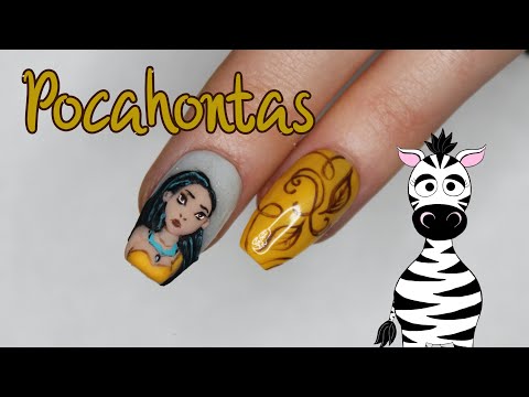 3D Pocahontas Acrylic Nail Art Tutorial | Disney Princess Series | MelodyMinutes