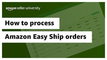 How to process Amazon Easy Ship orders