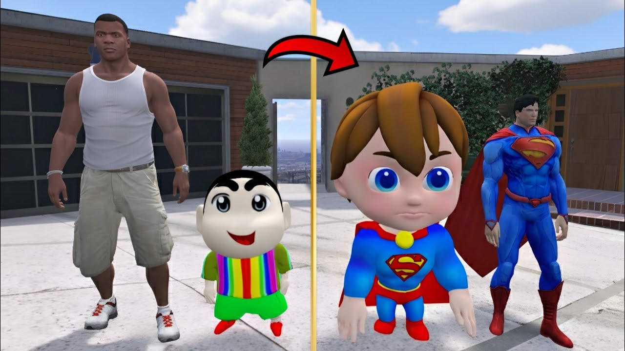 FRANKLIN AND SHINCHAN BECOME SUPERMAN IN GTA 5